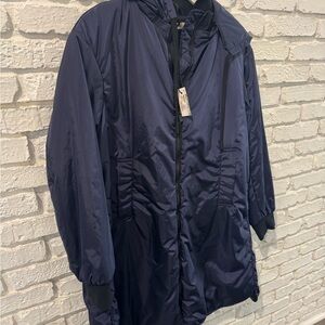 Navy Blue Hooded Jacket